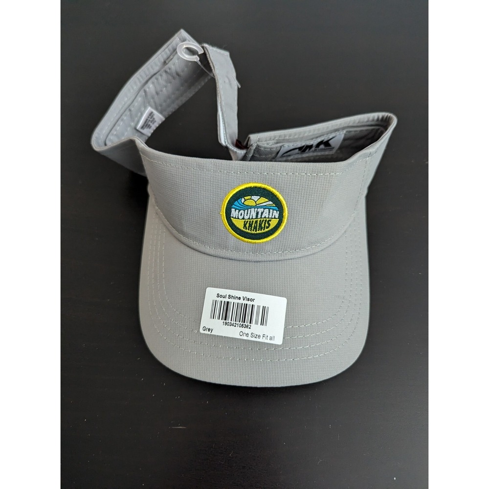 Mountain Khakis Soul Shine Visor Gray OSFM NWT Visor Hat Hiking Outdoors